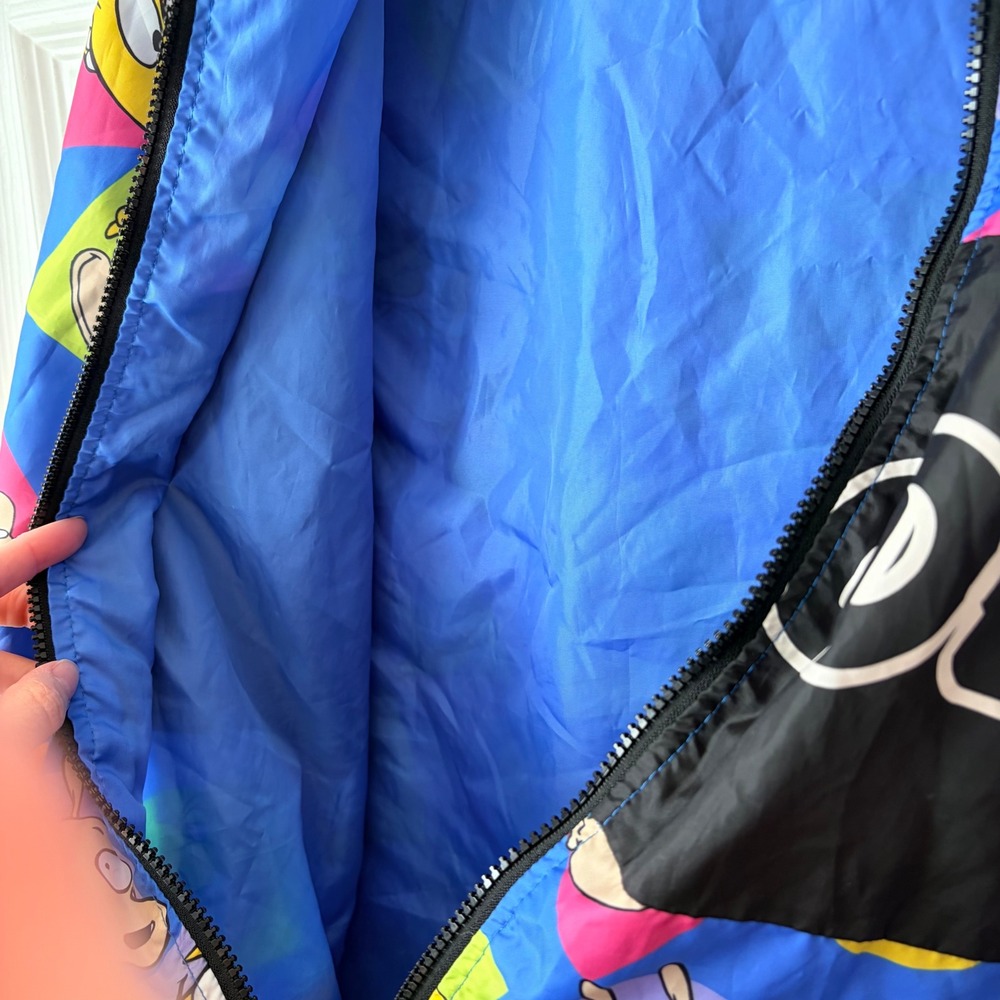 Nickelodeon 90s Nicktoons Characters Hooded Windbreaker Jacket Multicolor Small - Picture 5 of 7
